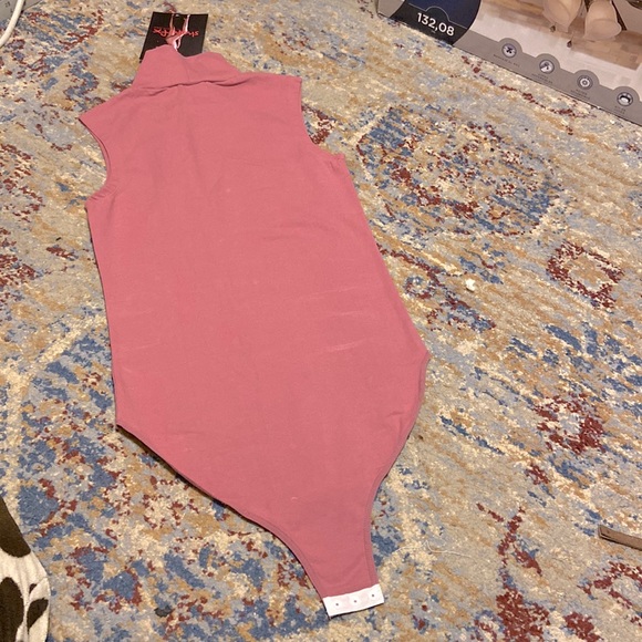 Vintage NWT Mauve Spandex Shapefx Bodysuit - Picture 3 of 4